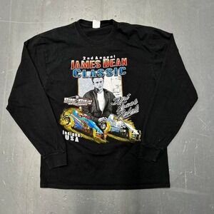 Vintage style James dean racing classic graphic long sleeve tee shirt tshirt